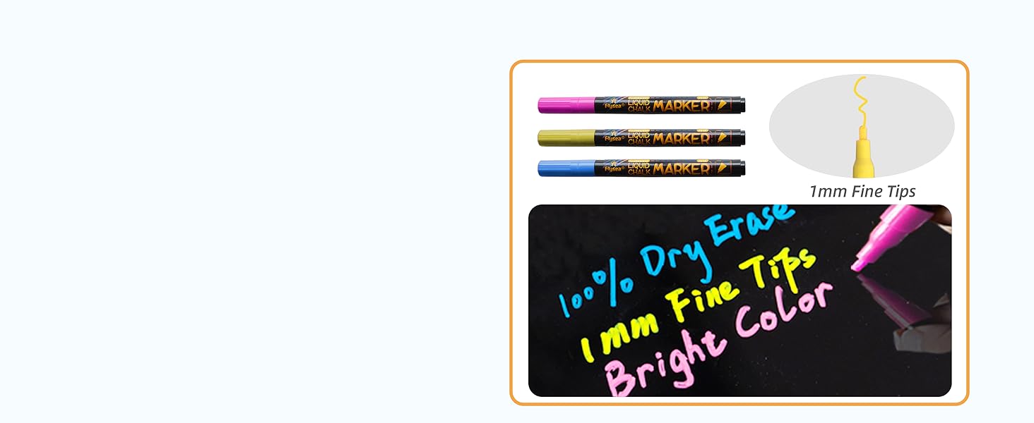 High quality markers in bright colors helps customizing chores and personalizing by color coding.