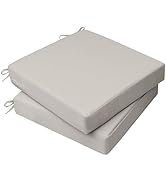 AAAAAcessories Outdoor Seat Cushions for Chairs, Waterproof, Fade-Resistant, 20" x 20" x 3", Pati...
