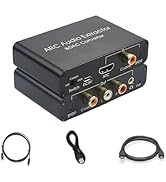 HDMI ARC Audio Extractor Converter,192KHz ARC Audio Extractor DAC Converter, Digital to Analog Au...