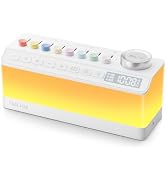 TMEHM 4-in-1 Sleep Sound Machine with White Noise Alarm Clock &amp; Time Display, Soothing Sounds, Bl...