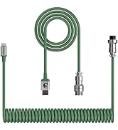 ZIYOU LANG C01 Custom Coiled USB C to A Cable with Detachable Double Sleeved Spiral Cable Extenda...