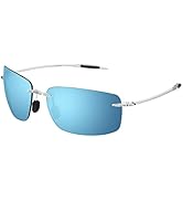 JULI Sports Sunglasses for Men Women Tr90 Rimless Frame for Running Fishing Golf Surf Driving MJ8009