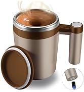 FCSWEET Self Stirring Mug,Rechargeable Auto Magnetic Coffee Mug with 2Pc Stir Bar,Waterproof Auto...
