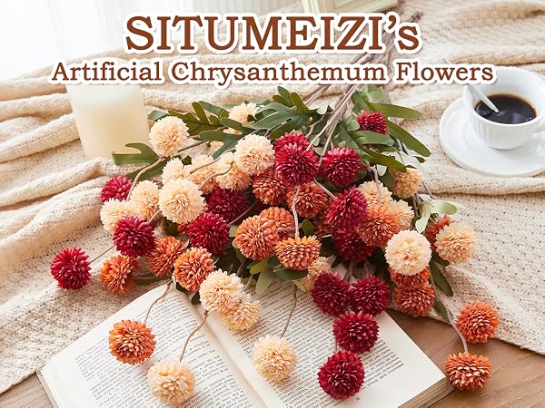 fake flowers fall mums