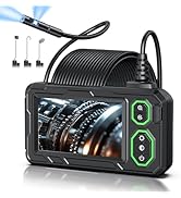 Endoscope Camera with Light, 1920P HD Dual-Lens Borescope with 8 LED Lights, 4.3" Inspection Came...