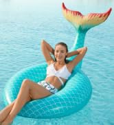 Jasonwell Giant Inflatable Mermaid Tail Pool Float Pool Floaties Floaty