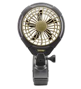 Treva 5 Inch Battery Powered Clip Slim and Portable Cooling Fan with Clamp for Travel, Outdoor,Ca...