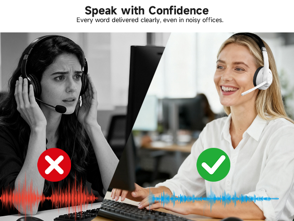 remote work bluetooth headphones microphone office skype call center lightweight iphone ZOOM