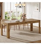Tribesigns Dining Table for 6-8, 78.7-Inch Long Rectangle Kitchen Table, Modern Simple Kitchen Di...