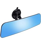 Wontolf 12'' Rear View Mirror Universal Rearview Mirror Interior Anti-glare Frameless Panoramic W...