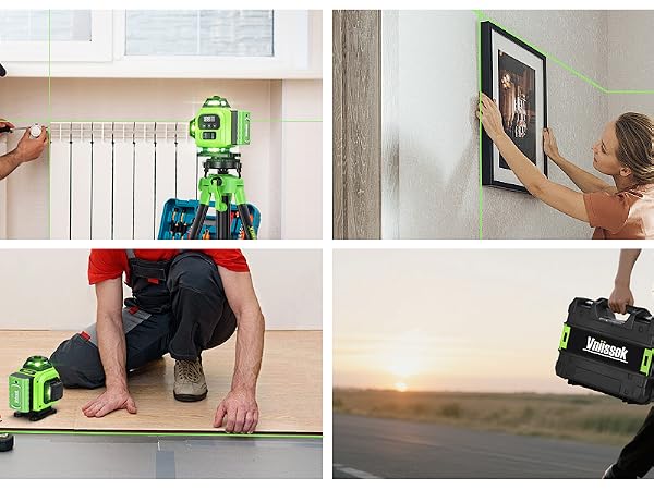 16 Line Level Laser 360 Self Leveling for Construction, Home Renovation, Picture Hanging