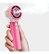 Misting Portable Handheld Fan, Powerful Turbo Motor, 6000mAh Rechargeable Battery Personal Mini F...