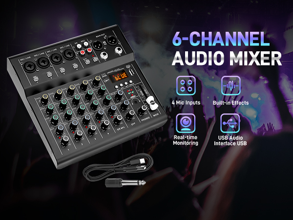 4 mic inputs built in effects real time monitoring usb sudio inferface usb
