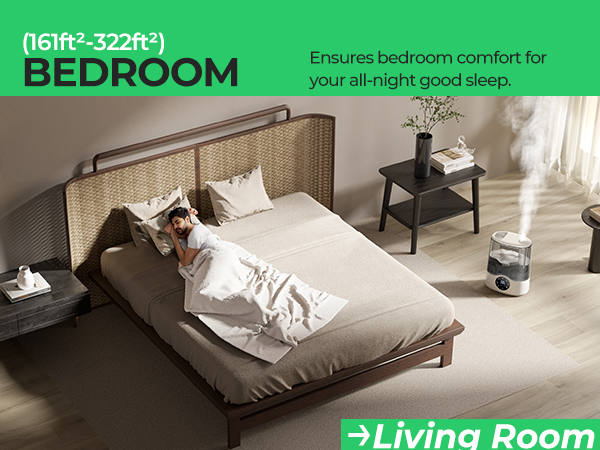 bedroom humidifer for easy sleep