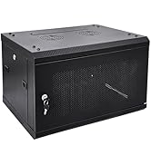 NETECABLE 6U Wall Mount Server Cabinet Network Rack Vented Enclosure Locking Door