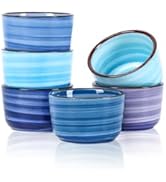 Selamica Ceramic Mini Ramekins, 2 OZ Creme Brulee Ramekins Oven Safe, Dipping Sauce Cups for Cond...