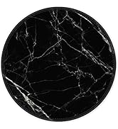 Auhoahsil Mouse Pad, Round Marble Theme Anti-Slip Rubber Mousepad with Durable Stitched Edges for...