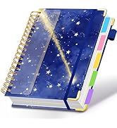 Spiral Journal Notebooks for Work, 300 Pages 5 Subject Notebook College Ruled with Dividers &amp; Tab...