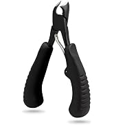Professional Toenail Clippers with Ergonomic Grip Handles, Black (Black)