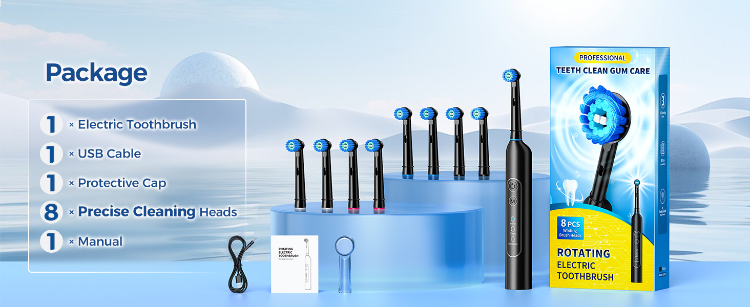 Rotating Electric Toothbrush for Adults