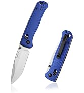 Mossy Oak Folding Pocket Knife, 3" D2 Steel Blade, Lightweight EDC Knife with Pocket Clip, Crossb...