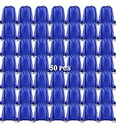 KUUQA 50Pcs Blue Drawstring Backpack Bag Sack Drawstring Bags Bulk String Bags Storage Bags for S...