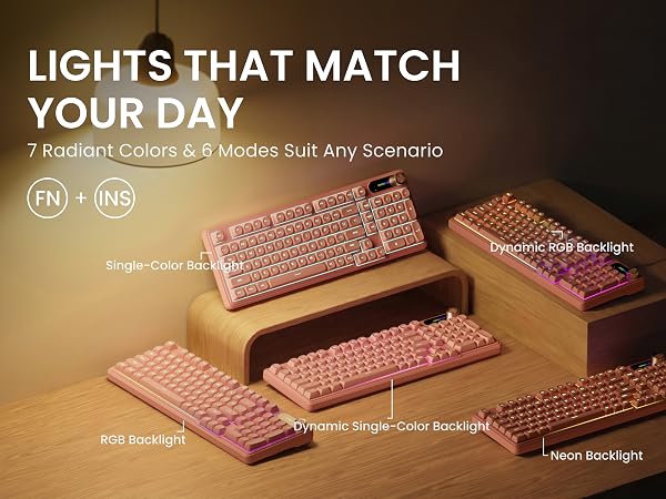 keyboard and mouse pink