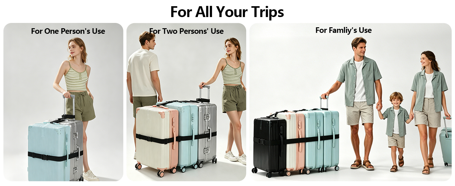 5 Packs Luggage Straps for Suitcases