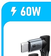 Right Angle USB C to USB C Cable 1FT [2Pack], 60W 90 Degree USB Type C Cable for Car, Android Aut...