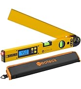 Neoteck 225° Aluminum Digital Angle with Laser (Class 2 Laser,<1mW),400mm Angle Ruler Protractor ...