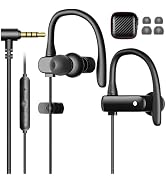 ACAGET 3.5mm Wired Sports Earbuds with Over Ear Hook, Secure Fit for Running Exercising Gym, 6FT ...