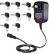 SoulBay 15W Universal AC Adapter 3V 4.5V 5V 6V 7.5V 9V 1500mA 12V 1250mA DC Switching Power Suppl...