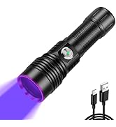 WINDFIRE UV Flashlight Rechargeable, 365nm Blacklight Flashlights Powerful, Black Light for Pet U...