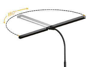 study lamp with Foldable Dual Light Bars