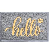 T.HENV Hello Door Mat, Outdoor/Indoor Heavy Duty Non Slip Doormat for Front Door Entance, Outside...