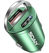 Ultra-Mini USB C Car Charger, 30W Fast Charging Car Charger, PD &amp; QC 3.0 USB Car Charger Adapter ...