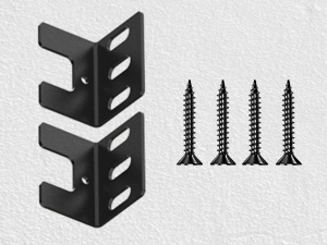 mountable power strip with mount kit brackets and screw