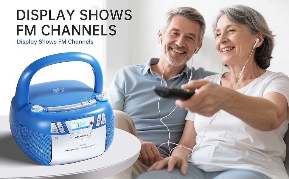 easy to use boombox,large LCD display,boombox for seniors,cd player for kids,easy to use cd player