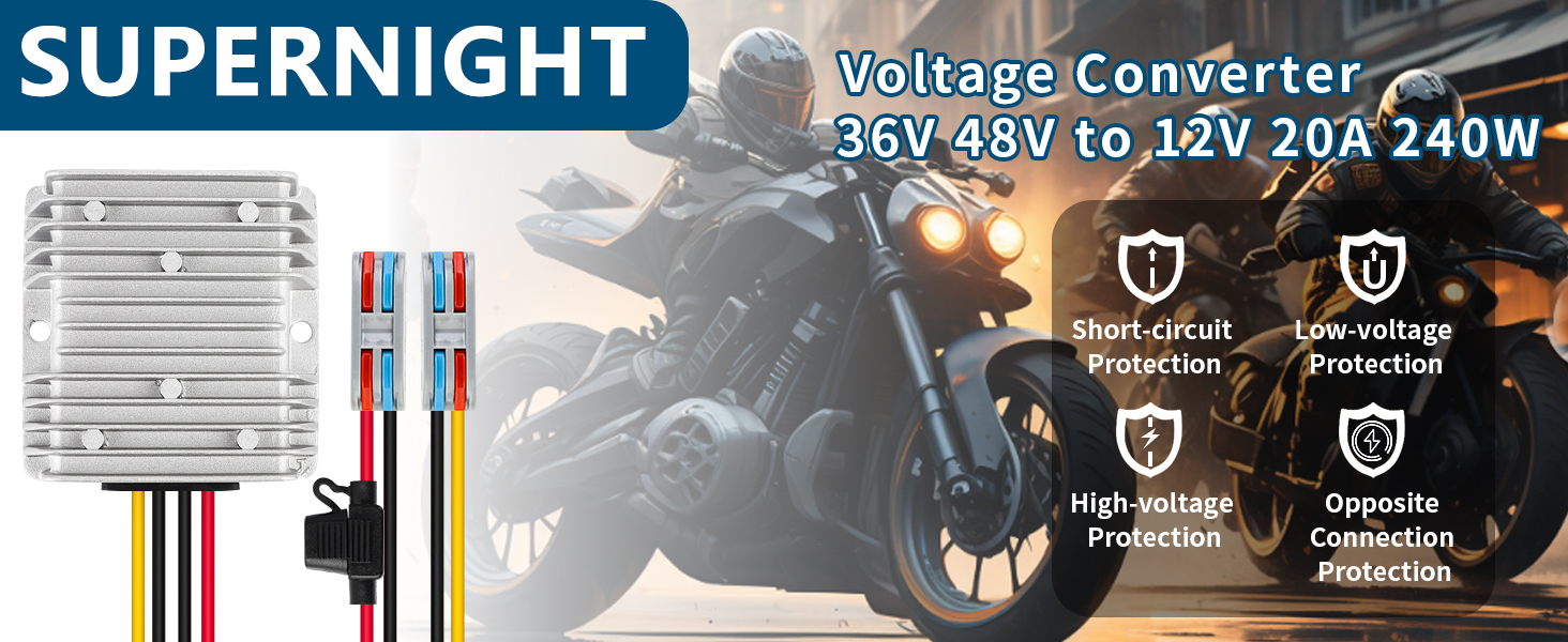 48V 36V to 12V Voltage Converter 240W 20A Regulator