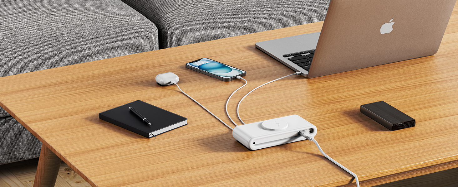 USB charging station for living room