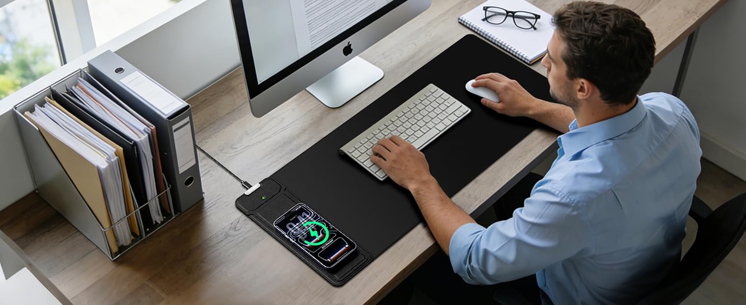 wireless charger desk pad