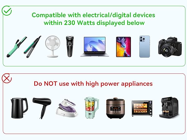 ALLWEI International Travel Adapter 220V to 110V Power Voltage Converter