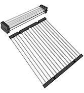 GAViA Roll Up Dish Drying Rack Over The Sink Drying Rack Stainless Steel Sink Drying Rack Kitchen...