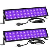 Onforu 2 Pack Black Light Bar, LED Blacklight with Plug and Switch, IP66 Waterproof for Glow Part...