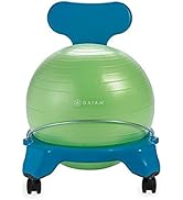 Gaiam Kids Balance Ball Chair - Classic Children's Stability Ball Chair, Alternative School Class...
