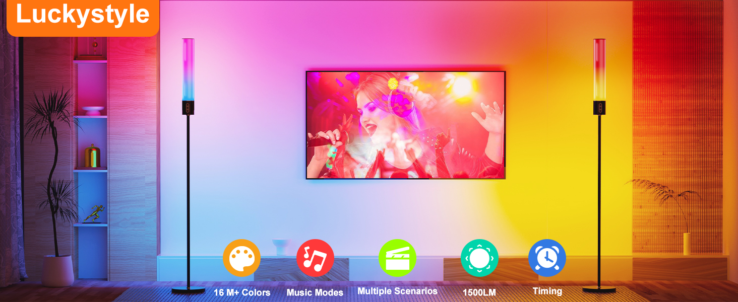 Cylindrical floor lamp