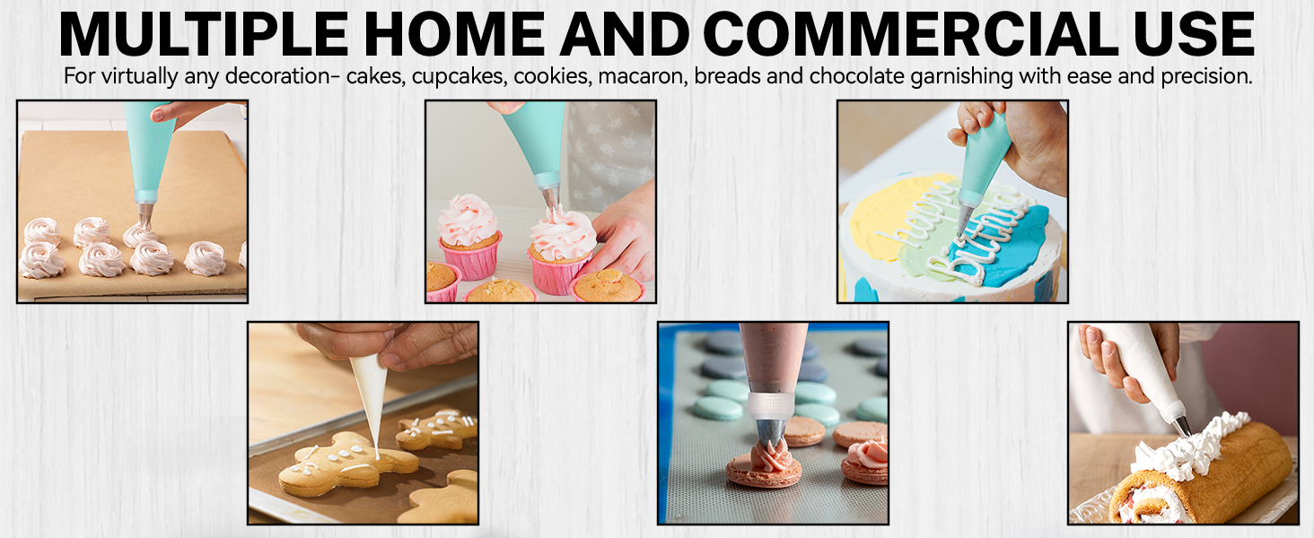 piping bags and tips set
