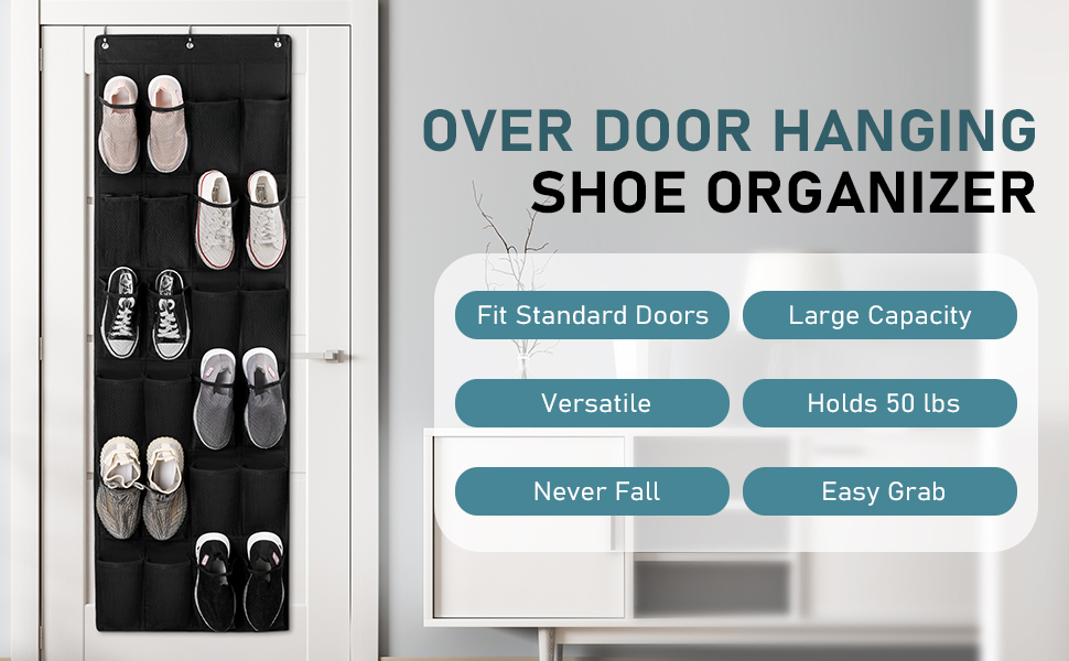 over the door hanging shoe organizer