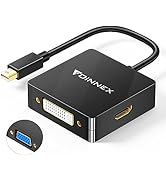Mini DisplayPort to HDMI DVI VGA Adapter, Microsoft Surface Pro Video Display 4K Converter, Thund...