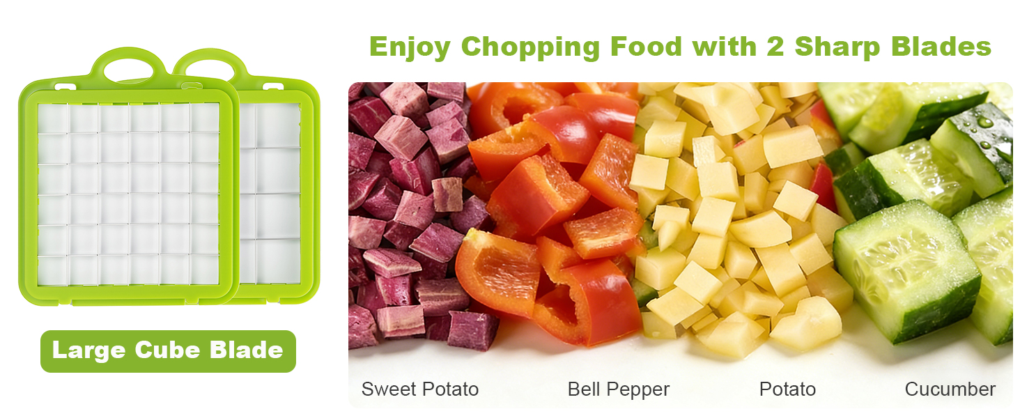 Enjoy Chopping Food With 2 Sharp Blade